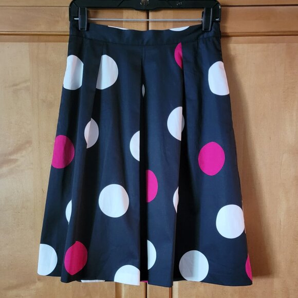 Talbots Cotton Polka Dot Skirt with Box Pleats - 4P - Picture 3 of 7